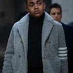 Power Book II Ghost S03 Tariq St. Patrick Gray Fur Coat