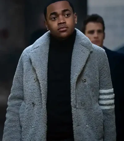 Power Book II Ghost S03 Tariq St. Patrick Gray Fur Coat