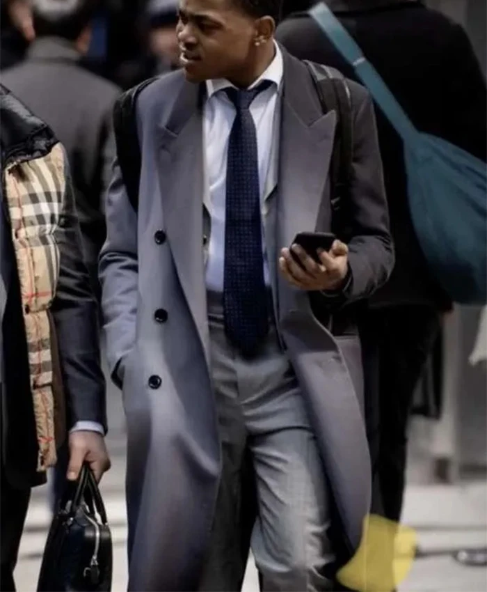 Power Book II Ghost S03 Tariq St. Patrick Grey Trench Coat Power Book II Ghost S03 Tariq St. Patrick Grey Trench Coat