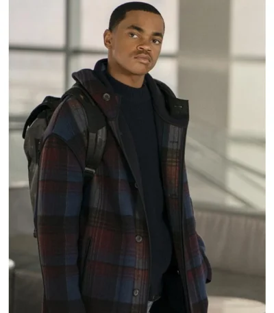 Power Book II Ghost Tariq St. Patrick Wool Plaid Coat