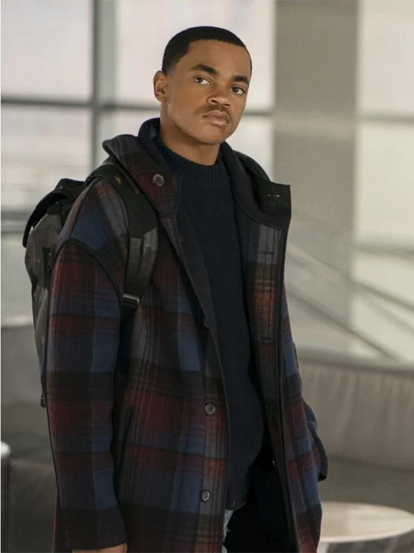 Power Book II Ghost Tariq St. Patrick Wool Plaid Coat