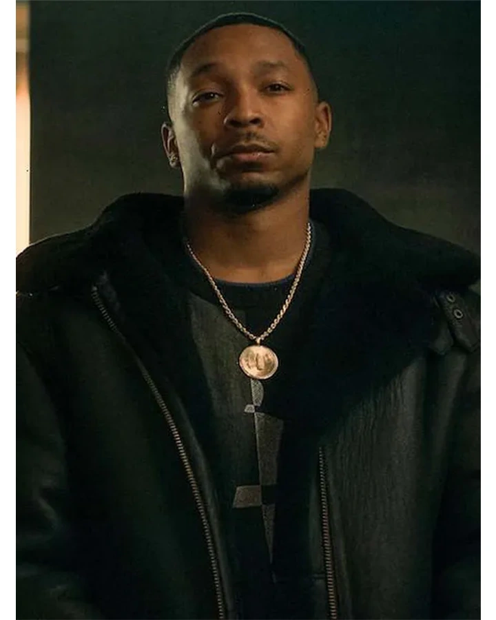 Power Book III Lou Lou Black Leather Shearling Fur Jacket Power Book III Lou Lou Black Leather Shearling Fur Jacket