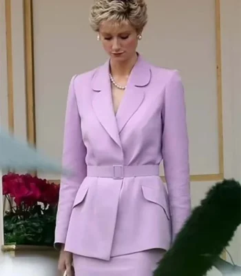Princess Diana The Crown S05 Purple Coat