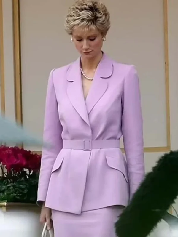 Princess Diana The Crown S05 Purple Coat