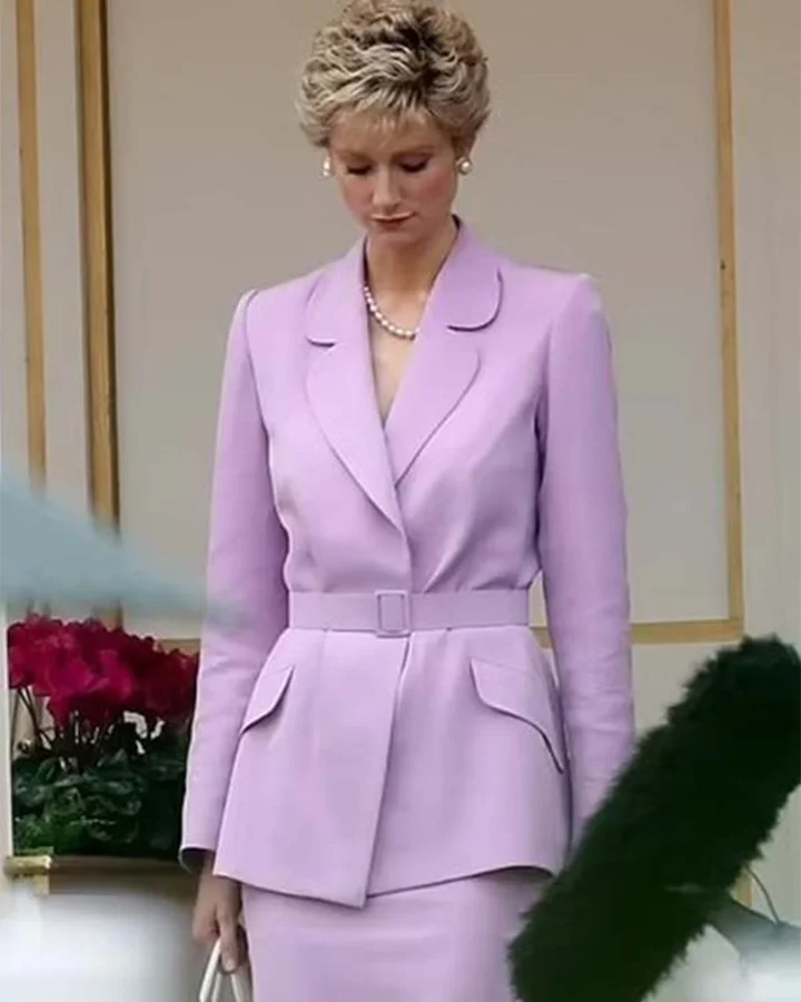 Princess Diana The Crown S05 Purple Coat Princess Diana The Crown S05 Purple Coat