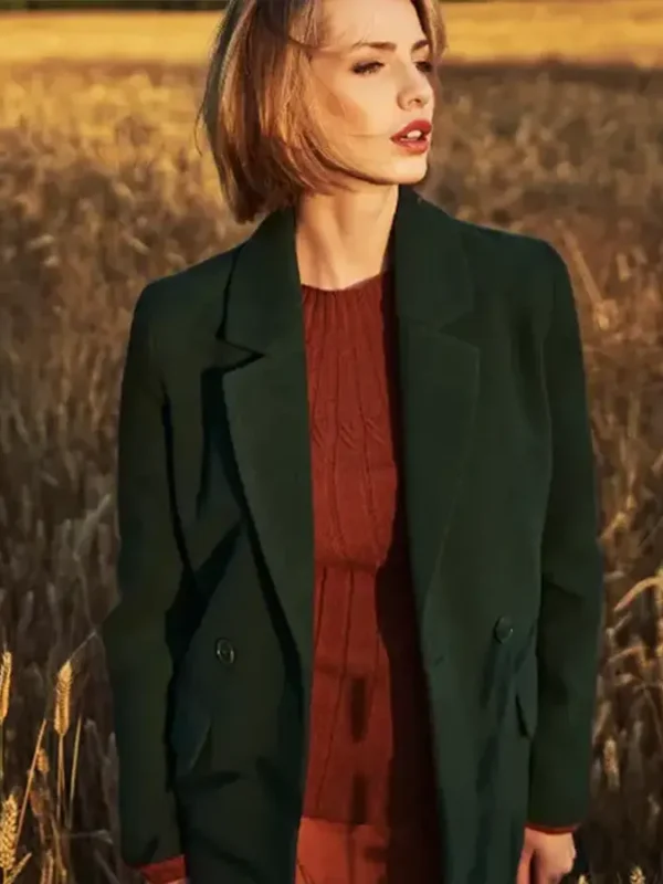 Princess Diana The Crown Wool Green Coat