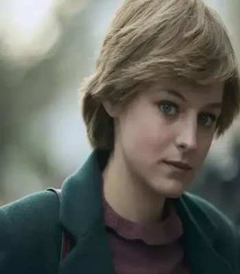 Princess Diana The Crown Wool Green Coat