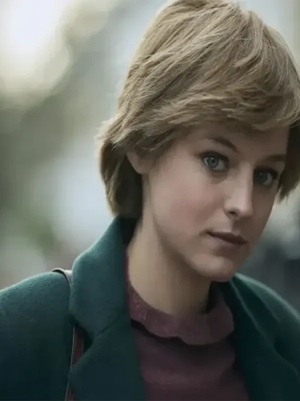 Princess Diana The Crown Wool Green Coat