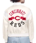 Printed Logo Cincinnati Reds Varsity Satin Jacket