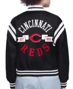 Printed Logo Cincinnati Reds Varsity Satin Jacket