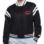Printed Logo Cincinnati Reds Varsity Satin Jacket
