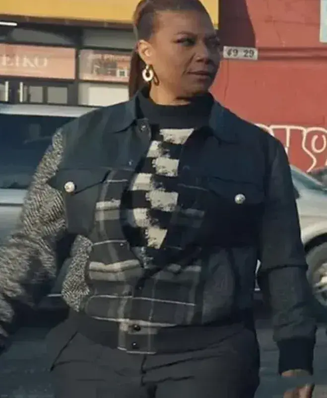 Queen Latifah The Equalizer S02 Plaid Wool Jacket Queen Latifah The Equalizer S02 Plaid Wool Jacket