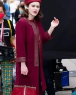The Marvelous Mrs. Maisel Rachel Brosnahan S04 Maroon Coat