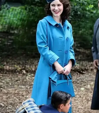The Marvelous Mrs. Maisel S04 Miriam Blue Mid Length Coat