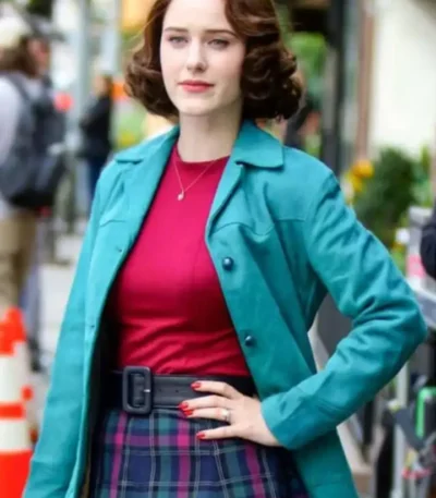 Rachel Brosnahan The Marvelous Mrs. Maisel Blue Jacket