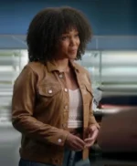 Rachel Hall The Rookie S07 Brown Leather Jacket