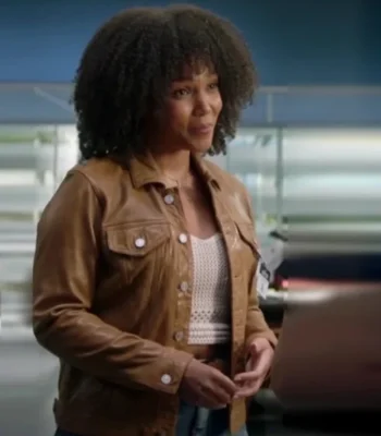 Rachel Hall The Rookie S07 Brown Leather Jacket