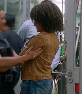 Rachel Hall The Rookie S07 Brown Leather Jacket