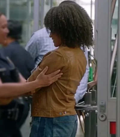 Rachel Hall The Rookie S07 Brown Leather Jacket