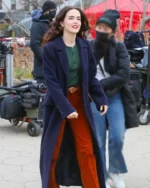 Something from Tiffany’s Zoey Deutch Blue Trench Coat
