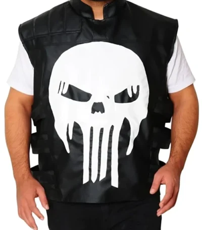 Ray Stevenson Punisher War Zone Black Leather Vest
