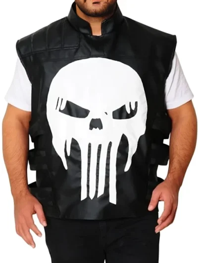 Ray Stevenson Punisher War Zone Black Leather Vest