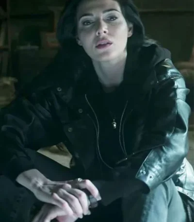 Razane Jammal The Sandman S02 Black Leather Jacket