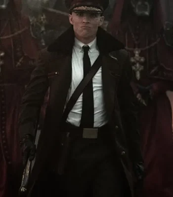 Rebel Moon 2023 Ed Skrein Green Coat