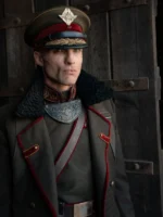 Rebel Moon 2023 Ed Skrein Green Coat