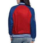 Red-Royal Chicago Cubs Home Run Varsity Satin Jacket