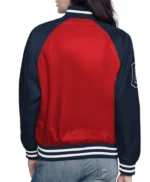 Red/Navy Cleveland Guardians Home Run Varsity Satin Jacket