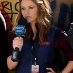 Reese Witherspoon The Morning Show Blue Cotton Polyester Vest