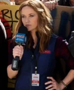 Reese Witherspoon The Morning Show Blue Cotton Polyester Vest
