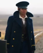 Regina King The Harder They Fall Blue Coat