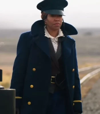 Regina King The Harder They Fall Blue Coat