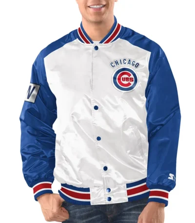 Renegade Chicago Cubs White and Blue Jacket