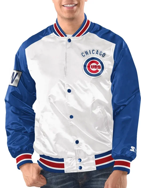 Renegade Chicago Cubs White and Blue Jacket