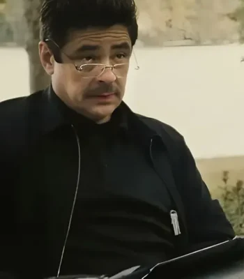 Reptile 2023 Benicio Del Toro Black Jacket