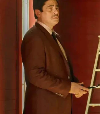 Reptile (Movie 2023) Benicio Del Toro Brown Blazer