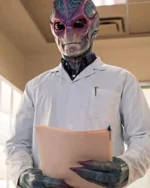 Resident Alien Harry Vanderspeigle White Doctor Coat