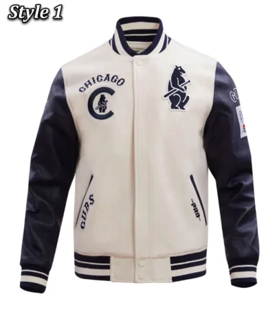 Retro Chicago Cubs Classic Rib Varsity Jacket