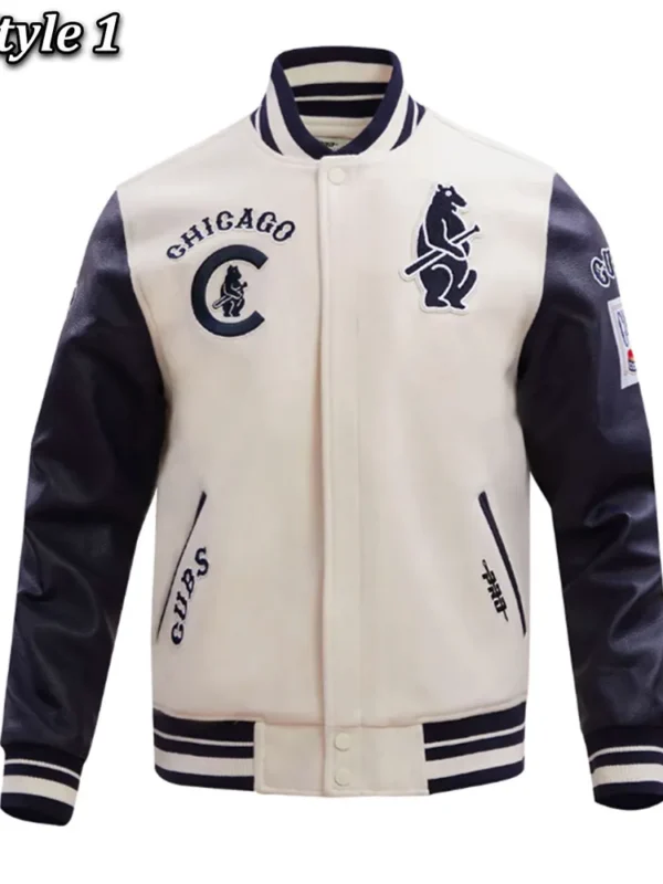 Retro Chicago Cubs Classic Rib Varsity Jacket