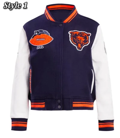 Retro Classic Rib Chicago Bears Varsity Jacket