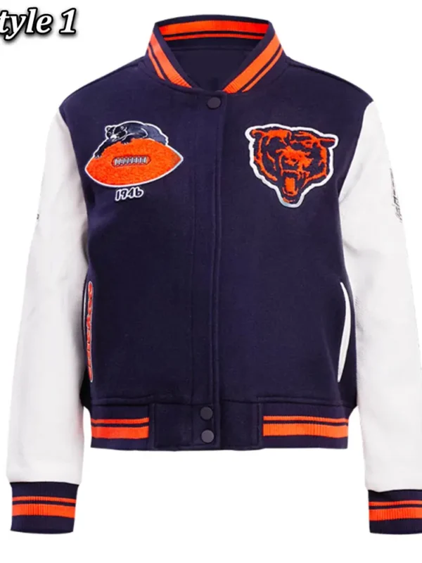 Retro Classic Rib Chicago Bears Varsity Jacket