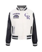 Retro Classic Rib Colorado Rockies Varsity Jacket