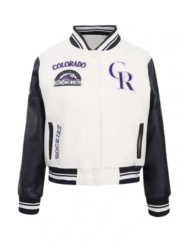Retro Classic Rib Colorado Rockies Varsity Jacket