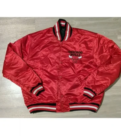Chicago Bulls Bomber Red Jacket