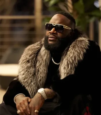 Rick Ross SuperFly Black Fur Coat