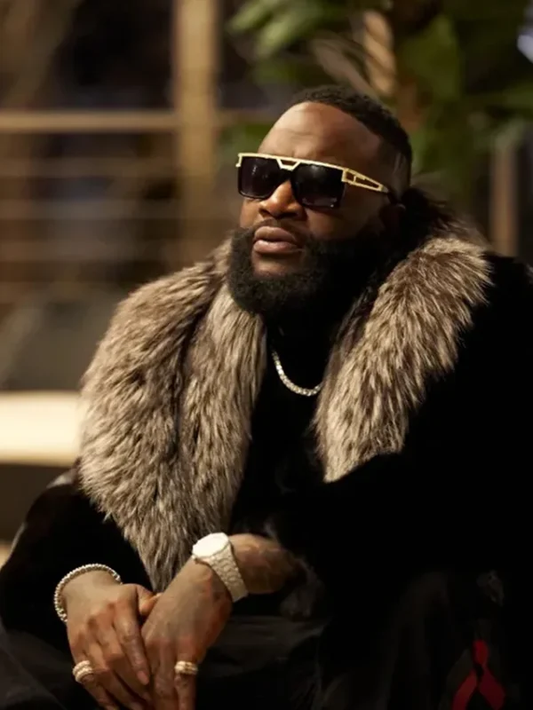 Rick Ross SuperFly Black Fur Coat