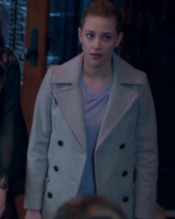 Riverdale S02 Betty Cooper Double Breasted Grey Coat Riverdale S02 Betty Cooper Double Breasted Grey Coat